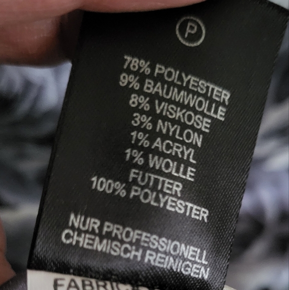 Tweed Floral Longline Reversible Plus Size Blazer Jacket - Picture 8 of 8